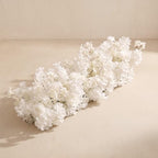 36inch Aisle Flower Garland with Chiffon Sheer Drape, White Rose & Sakura Artificial Flowers for Wedding Arch, Backdrop, Reception Table Decor - Floral Runner for Ceremony Pathway & Bridal Suite by Unknown