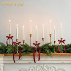 NUPTIO Gold Candlestick Holders Bulk: Solid Aluminum - Set of 30 - Image 3