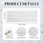 Artoid Mode 6PC Silver Stars White Gauze Table Runner 120 Inch 10FT, Reversible Glitter Sheer Dining Wedding Holiday Birthday Table Decor for Home Party - Image 5