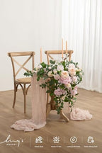 Ling's moment 2 Pack Pink Floral Garland Wedding Arch Flowers - Image 2