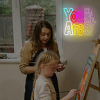 Motivational Neon Signs for Wall Decor You Are Kind Neon Light Sign Positive And Upward Quote Light Up Signs for Classroom Led Signs for Bedroom Wall Classroom Girls Room Wall Decor - Image 7