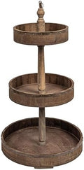 Creative Co-Op Decorative Wood & Tin 3 Tier Tray by Unknown