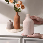 Ceramic Vase Set, 3Pcs Flower Vases for Modern Boho Farmhouse Decor, Decorative Vases for Pampas Grass & Dried Flowers, Distressed Finish - Image 5