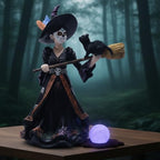 Comfy Hour Day of the Dead Witch Statue with Black Cat, 8.3 Inch - Image 2