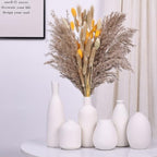 White Ceramic Vase Set of 6, Modern Boho Vases for Dry Flowers, Small White Vases for Decor, White Small Vases for Centerpieces in Bulk, Mini Small Flower Vases for Wedding Home Table Party Decor - Image 3