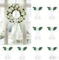 Dream Loom White Wreath Sash Front Door Decoration, 8pcs Sash Wreath Accessories for Easter Weddings Farmhouses Christmas DIY Halloween Party Yard Wall Doorway Decor by DreamLoomonasale