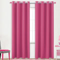 KOUFALL Hot Pink Curtans 96 Inches Long for Girls Bedroom,Black Out Thermal Insulated Sun Light Blocking Window Curtains for Teen Room Decor by KOUFALL
