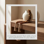 Book Shelf Beads for Bathroom and Home Decor - Beaded Garland for Bedroom, Kitchen, and Living Room Centerpiece - Small Desk Accessories for Office, Study, Mantel, and Console - 1", Brown - Image 3