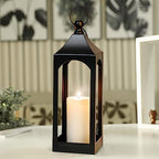 Modern Farmhouse Lantern Decor Metal Decorative Hanging Candle Lanterns - Image 4