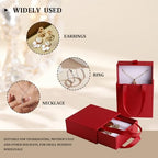 40 pcs paper boxes 9 x 9 x 3.5 cm, red luxury gift storage, jewelry gift storage box for earrings necklaces bracelets rings - Image 4