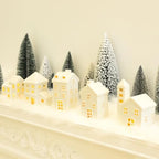 White Ceramic Christmas Village Houses Christmas Decorations Indoor (Style 1) - Image 5