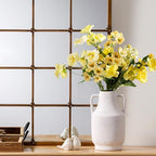 Mitt&Ditt Ceramic Flower Vase with Handles, 11 inch Tall Off-White Vase, Large Decorative Terracotta Vases, Farmhouse Rustic Pottery Vases for Home Decor, Living Room, Table - Image 5
