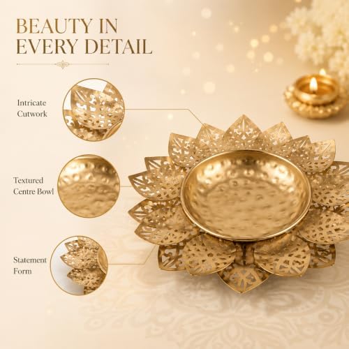 Urli Bowl for Diwali Decoration Perfect for Home Décor,Pooja,Festival(Leaf) - Image 5
