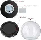 Cloche Glass Dome with LED Base, Round Glass Display Bell Jar, 6 Inch - Image 5