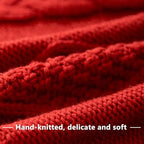 36 Inch Red Knitted Christmas Tree Skirt - Image 4