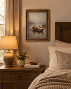 Gold Framed Two Frogs Boat Wall Art, Cottagecore Canvas Print, 16x12 - Image 4