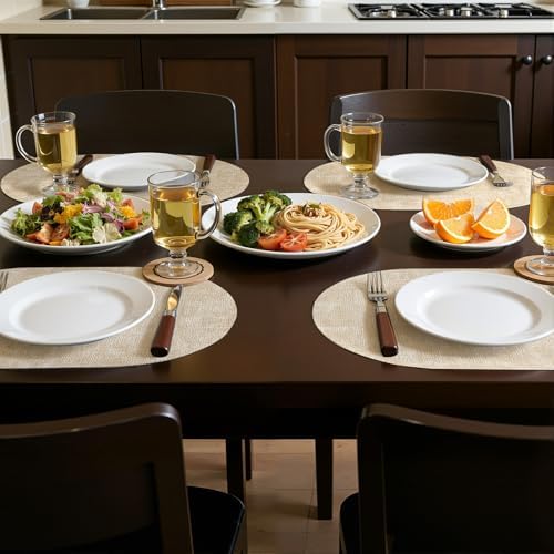 homing Heat Resistant Oval Placemats Set of 6, Beige - Image 2