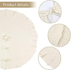 NIBESSER Knit Tree Skirt Ruffled Christmas Tree Skirt White 48 Inches Knitted Thick Rustic Xmas Holiday Decoration Large Xmas Tree Collar Mat Ivory White - Image 5