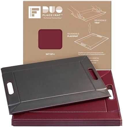 2-in-1 Serving Tray & Placemat | Faux Leather & Reversible by FREEFORM