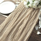 12 Pack Beige Cheesecloth Table Runner 10ft Boho Gauze Cheese Cloth Table Runner Rustic Sheer Runner 120 inch Long for Christmas Wedding Bridal Baby Shower Birthday Table Decorations - Image 3