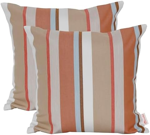 Outdoor/Indoor Sunbrella Throw Pillows Square Set of 2 Pieces 24 inch x 24 inch Beaming Mojave - Cover Only, Insert Not Included by Unknown