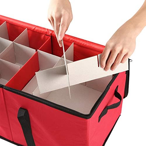 Sattiyrch Christmas Ornament Storage Box,Box Contributes Slots for 54 Holiday Ornaments 4 Inches - Image 3