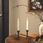 NIKKY HOME Gothic Clawfoot Taper Candle Holders Set of 2, Halloween Decor - Image 3