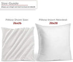 Nestl Throw Euro Pillow Covers, Cozy Velvet Decorative Pillow Covers 26x26 Inches, Soft Solid Couch Pillow Case for Sofa, Bed and Car, Set of 4 - White - Image 2