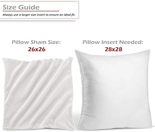 Nestl Throw Euro Pillow Covers, Cozy Velvet Decorative Pillow Covers 26x26 Inches, Soft Solid Couch Pillow Case for Sofa, Bed and Car, Set of 4 - White - Image 2