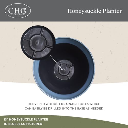 13" Honeysuckle Planter in Fossil - Image 3