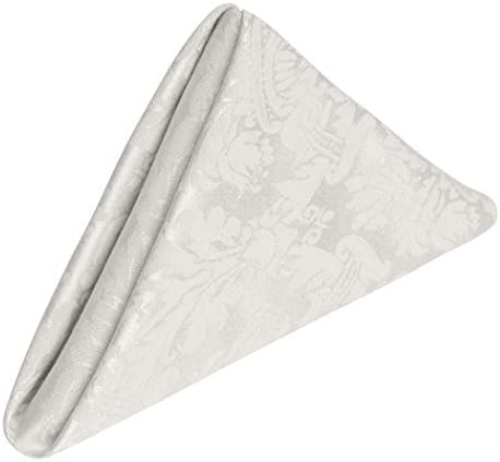 Ultimate Textile 17x17-Inch Square Damask Cloth Napkins, White, Set of 120 by UltimateTextile