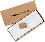 Solino Home 100% Linen Table Runner White, Classic Hemstitch 14 x 120 in - Image 5