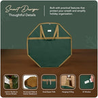 Covermates Deluxe Wreath Storage Bag, 36" Diameter x 8" H, Green - Image 4