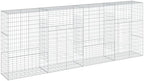 vidaXL Gabion Basket with Cover 157.5"x19.7"x59.1" Galvanized Iron by vidaXL