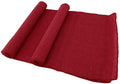 BambooMN Cranberry 15" x 88" Vintage Burlap Table Runner for Rustic Wedding Bridal Shower Bachelorette Graduation Party Table Decor Decorations, 10 Pieces by BambooMN