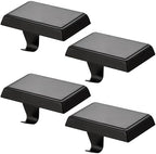 4 Pack Christmas Stocking Holders Ornament Hooks Mantel Weighted Stocking Hangers Metal Hanging Hooks Heavy Duty Stocking Holders Bases for Mantel Fireplace Party Decoration (Black, 4) by FESTANLEE