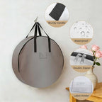 Ombre Abstract Round Storage Bag 36 Inch, Gradient Gray Brown Clothes Storage Container with Handles Heavy Duty Organizer for Comforter, Bedding & Holiday Wreaths - Image 5