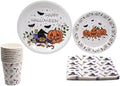 Halloween Fun Tableware Pack: Disposable Paper Plates, Napkins and Cups Set for 20 by StephanieImports