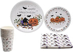 Halloween Fun Tableware Pack: Disposable Paper Plates, Napkins and Cups Set for 20 by StephanieImports