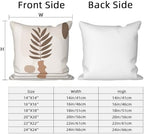Abstract Bohemian Pillow Covers 22"x22" Set of 4, Modern Aesthetic Plant Leaves Pillow Cases for Sofa Chair Couch Bed Office Garden Patio Farmhouse Indoor Outdoor Decorative - Image 6