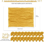 100 Pieces Cloth Napkins Gold Dinner Cheesecloth Napkins for Wedding,Wrinkled Cloth Napkins Bulk for Home Party Rustic Table Decoration, 17 x 17 Inch - Image 2