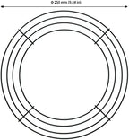 JAPCHET 20 Pack 10 Inch Round Wire Wreath Frames, Metal Floral Wreath Frame, Metal Wreath Rings for Christmas New Year Party Home Decor DIY Crafts Supplies, Dark Green - Image 2