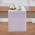 Solino Home 100% Pure Linen Table Runner Lilac, Gingham Check 14 x 144 in by SolinoHome