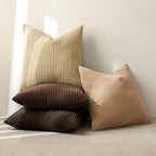 MIULEE Fall Corduroy Decorative Throw Pillow Covers Dark Brown 20x20 - Image 4
