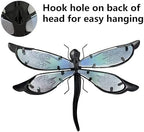 LIFFY Glass Metal Dragonfly Wall Decor Pair - Outdoor Wall Art for Garden and Home - Hanging Decor Gifts for Women, Light Blue - Image 5