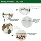 Macrame Wall Art Tapestry - Large Boho Chic Woven Wall Hanging Decor - Image 7