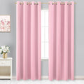 KOUFALL Thermal Insulated Curtains for Kids Bedroom Nursery Girl, 8FT Floor to Ceiling, Grommet Black Out Curtains 96 Inch Long 2 Panels Set, Bubble Gum Pink by KOUFALL