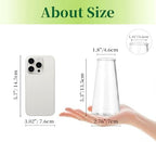 Hewory Glass Bud Vases for Centerpieces: Small Clear Modern Flower Vase Set of 12, Minimalist Cute Mini Decorative Bulk Vases for Wedding Birthday Bridal Shower Party Events Dining Room Table Decor - Image 2
