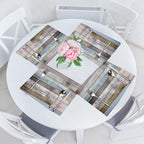 Farmhouse Placemats Set of 4 - Driftwood Faux Leather Heat Resistant Placemat for Dinner Table, Non-Slip Waterproof Oil-Proof Washable Reusable for Indoor Outdoor Kitchen Decor, 15.75In*11.81In - Image 6
