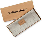 Solino Home 100% Pure Linen Table Runner Natural Hemstitch, 14 x 108 in - Image 5